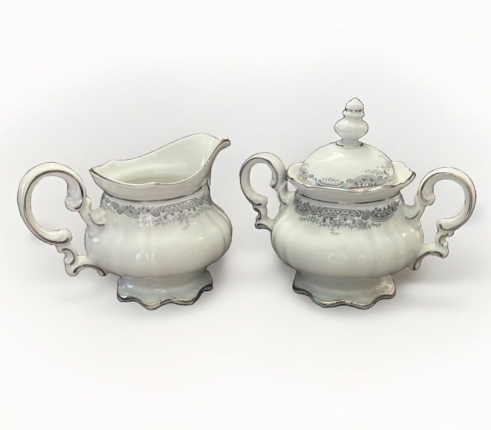 Hutschenreuther German Sylvia Lorelei/Loreley Creamer And Sugar Bowl Heidelberg